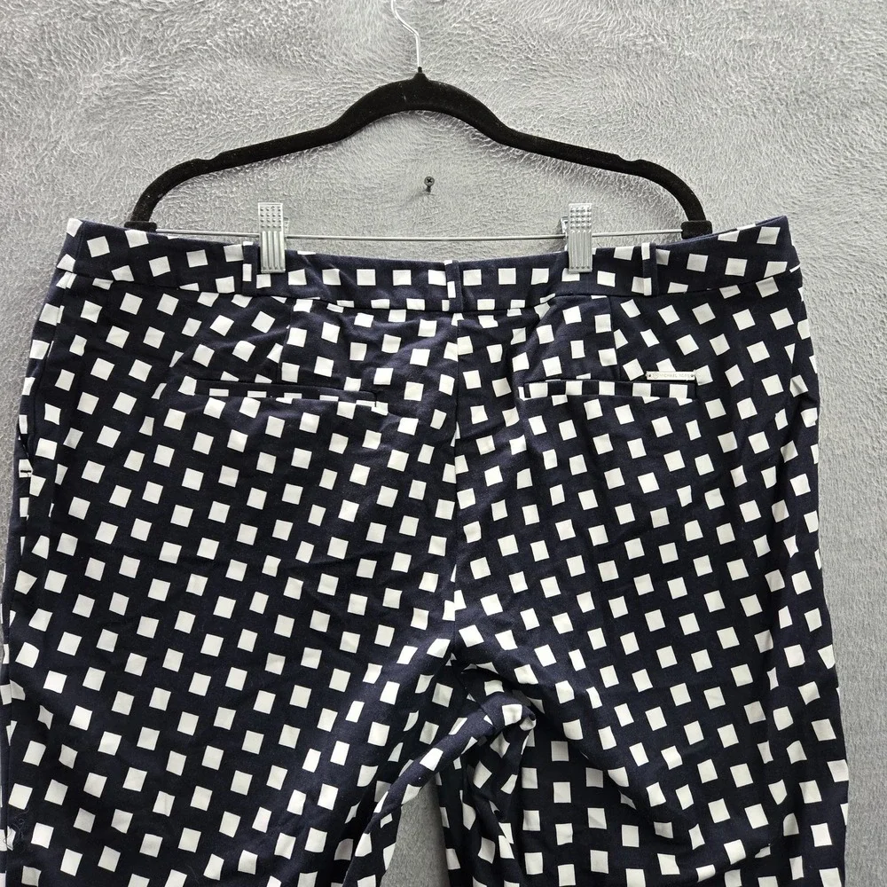 Michael‎ Kors Women Pants 16W Navy Geometric Logo 28